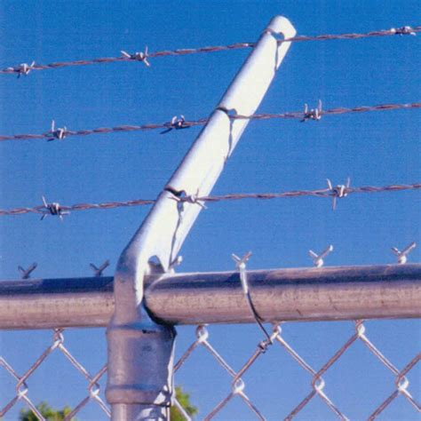 metal brackets for barbed wire|barb arm for existing fence.